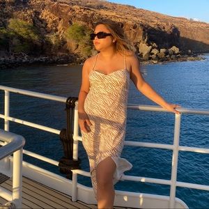 Zara Zebra Print Dress with Slit